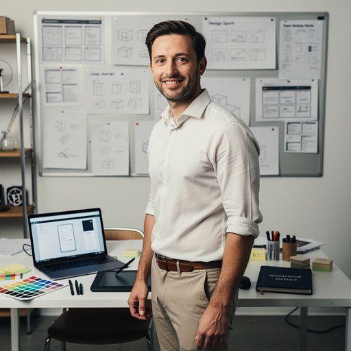 Пример композиции, демонстрирующий принципы визуального баланса.